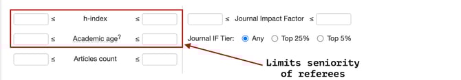 Expertise Filters - Screenshot showing the expertise filter options