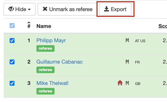 Export Options - Screenshot showing the export options dialog