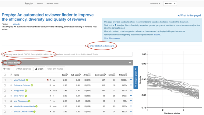 Results Page Overview - Screenshot showing the main components of the results page