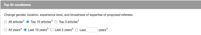 You can choose on how many articles the system will be analysing while providing the results